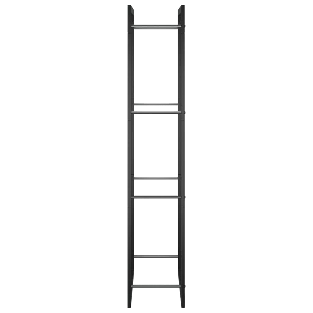 Firewood Rack Matt Black 19.7x11x52 Steel