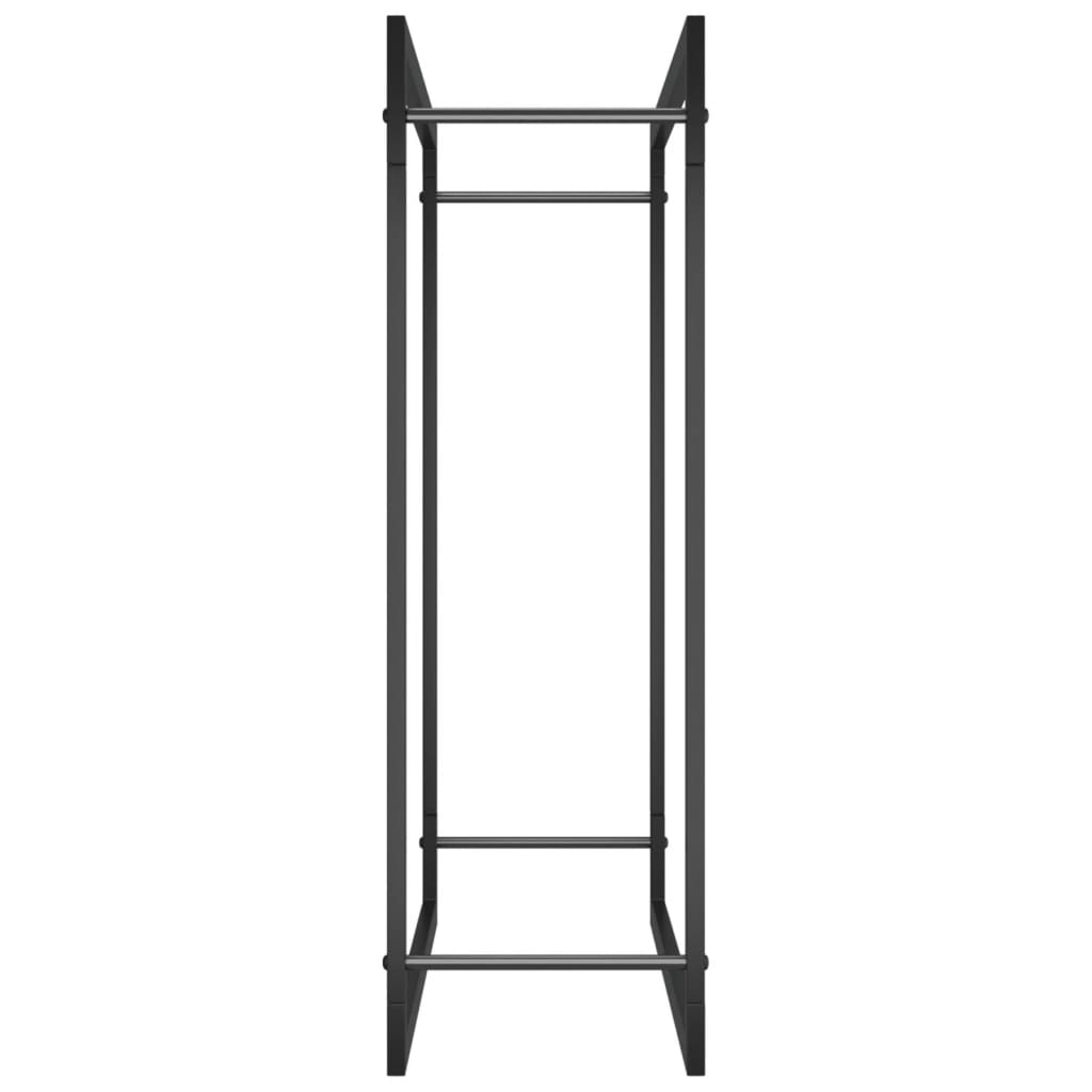 Firewood Rack Matt Black 31.5x11x33.9 Steel