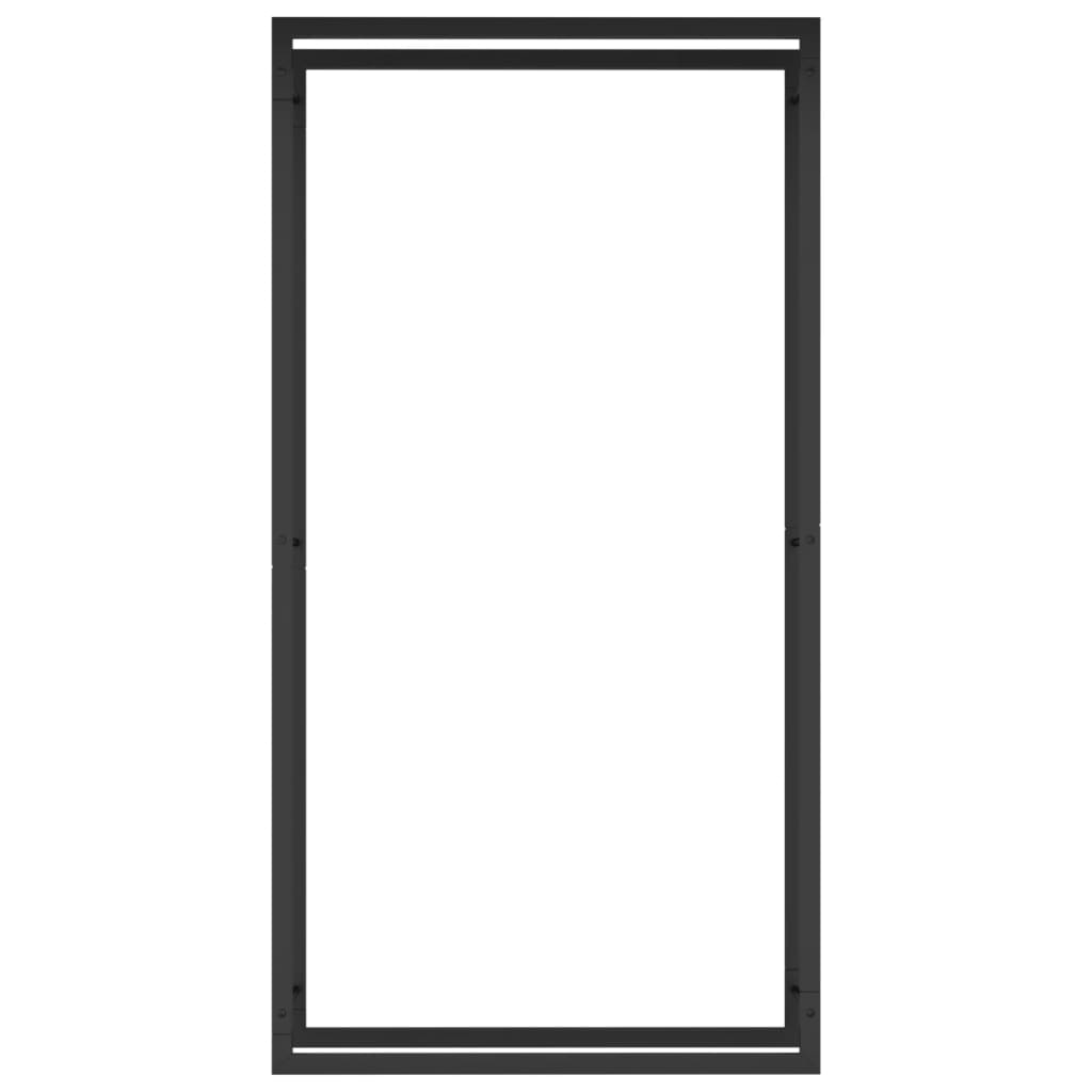 Firewood Rack Matt Black 31.5x11x60.6 Steel