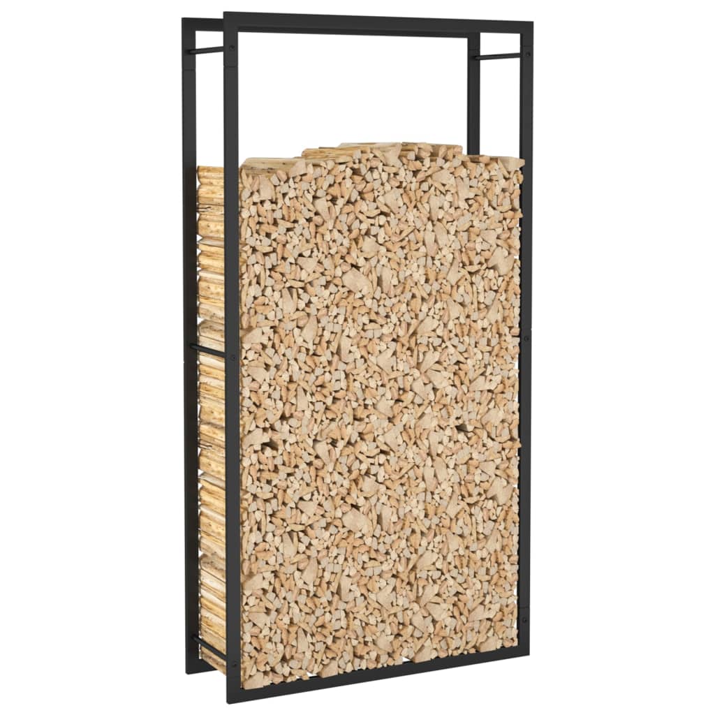Firewood Rack Matt Black 31.5x11x60.6 Steel
