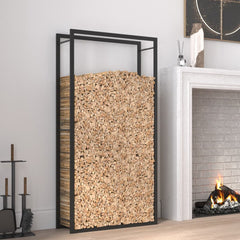 Firewood Rack Matt Black 31.5x11x60.6 Steel
