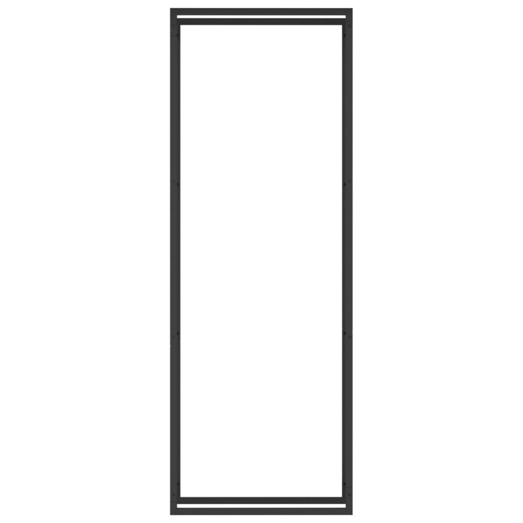 Firewood Rack Matt Black 31.5x11x87.4 Steel