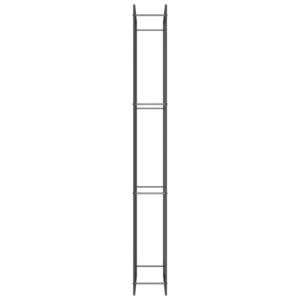 Firewood Rack Matt Black 31.5x11x87.4 Steel