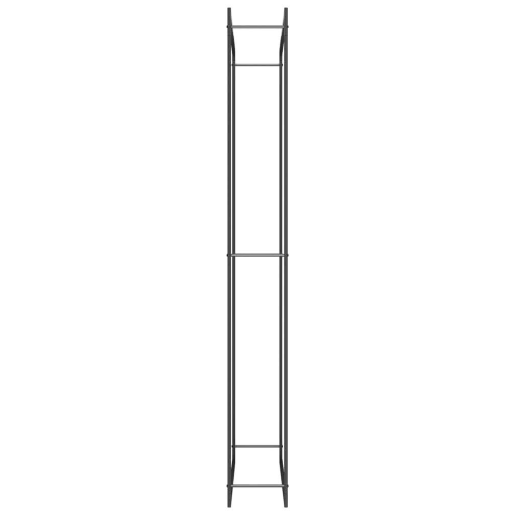 Firewood Rack Matt Black 43.3x11x84.3 Steel