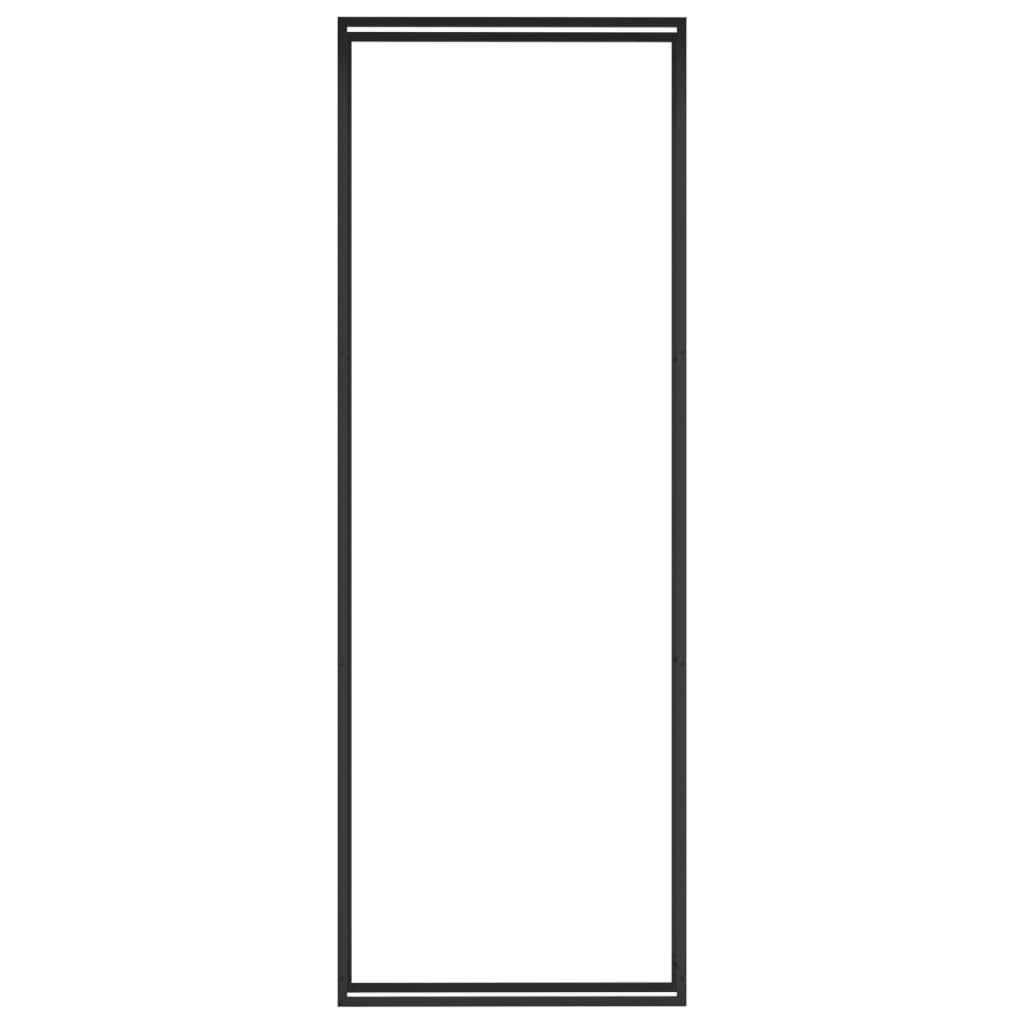 Firewood Rack Matt Black 43.3x11x122.8 Steel