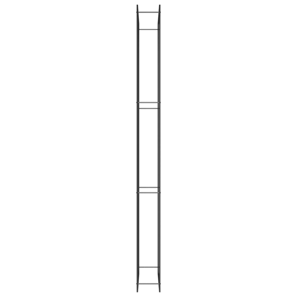 Firewood Rack Matt Black 43.3x11x122.8 Steel