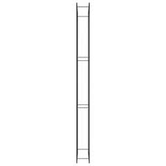 Firewood Rack Matt Black 43.3x11x122.8 Steel