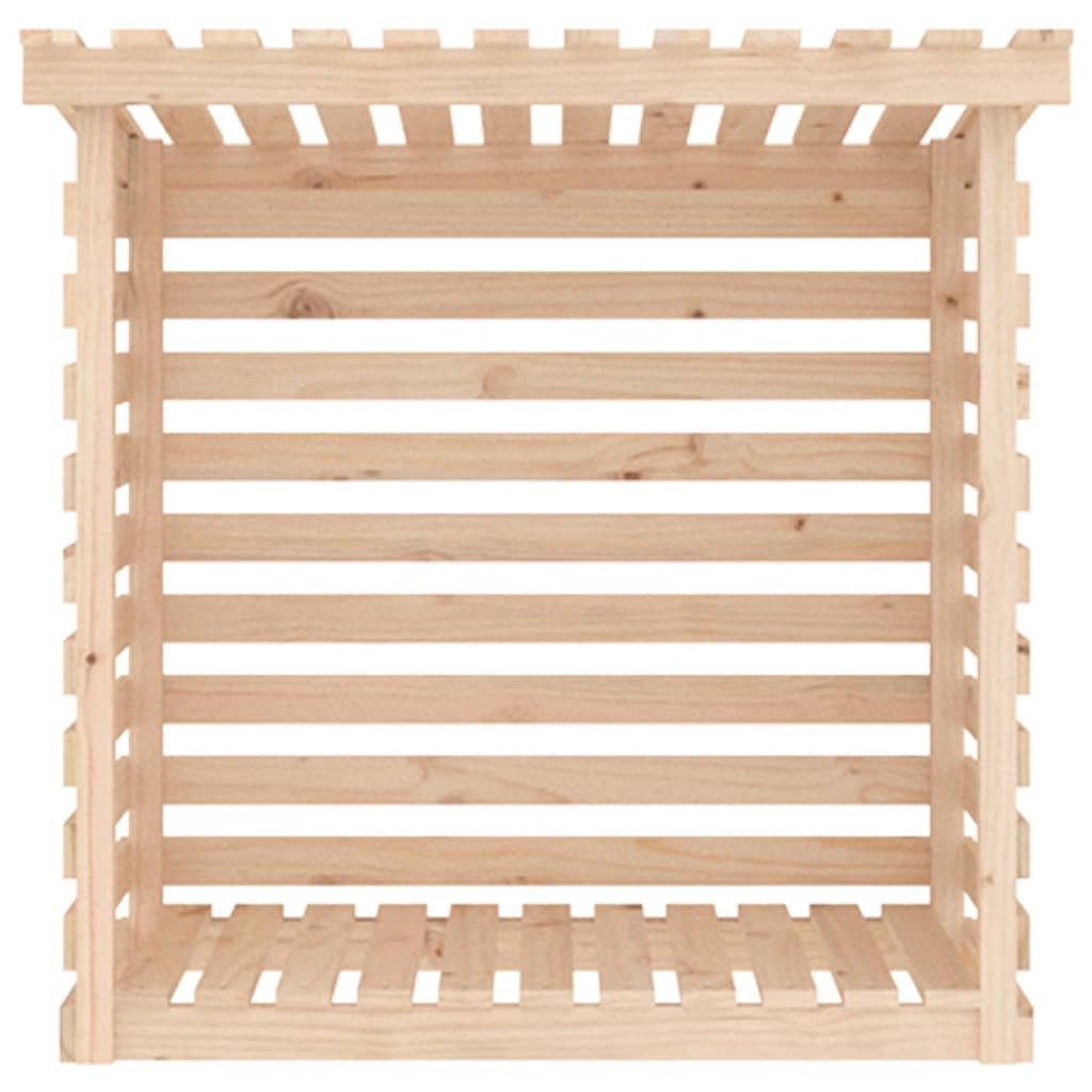 Firewood Rack 42.5x28.7x42.5 Solid Wood Pine