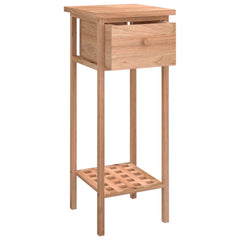 Side Table With Drawer Walnut Solid walnut wood Tall Side Table