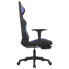 Gaming Chair Black and Blue Fabric (100% polyester), Metal, Plywood
