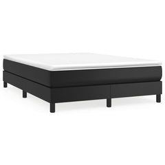 Bed Frame Black Faux leather, plywood, engineered wood