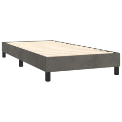 Bed Frame Dark Grey Velvet (100% polyester), plywood, engineered wood