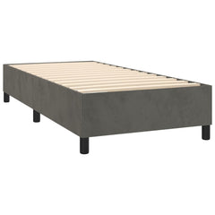 Bed Frame Dark Grey Velvet (100% polyester), Plywood, Engineered wood