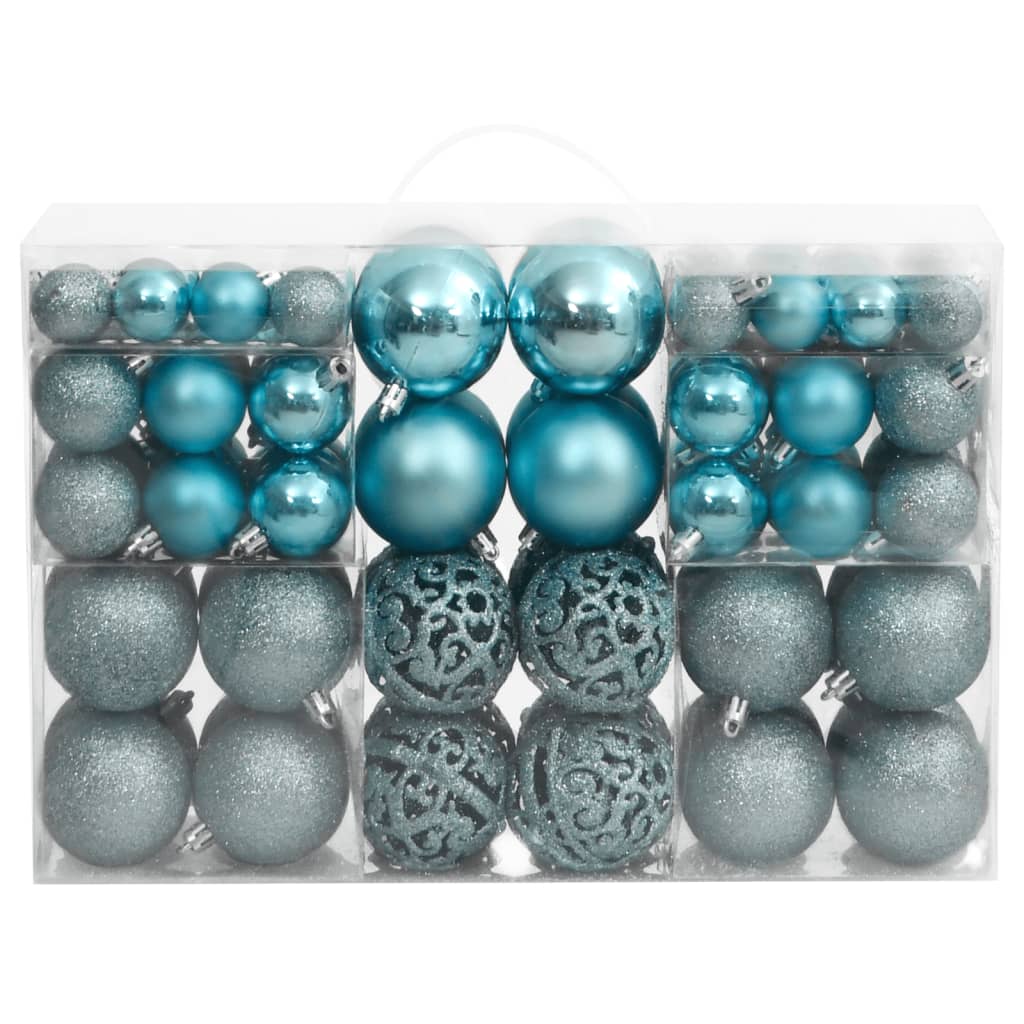 Christmas Baubles 100 pcs Turquoise 1.2 / 1.6 / 2.4