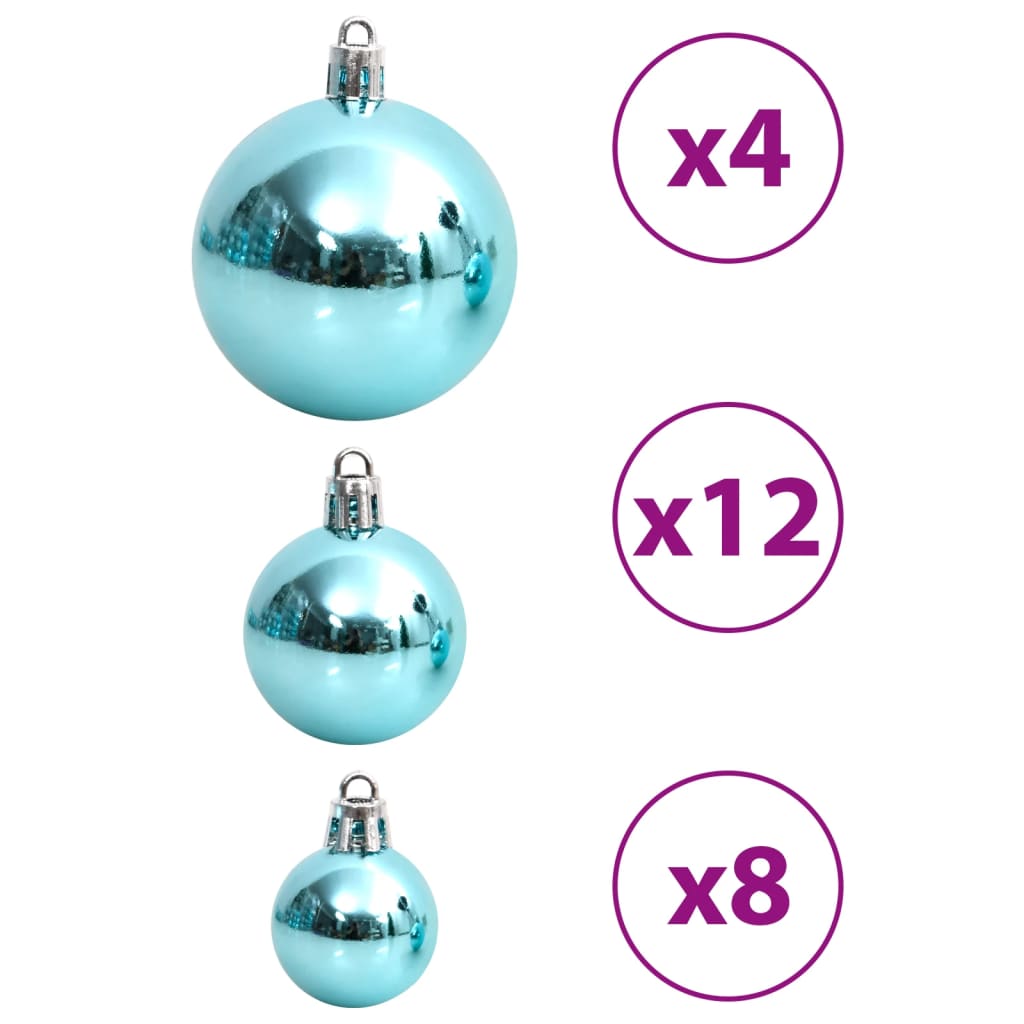 Christmas Baubles 100 pcs Turquoise 1.2 / 1.6 / 2.4