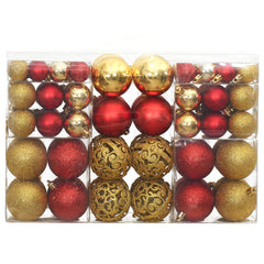 Christmas Baubles 100 pcs Gold and Wine Red 1.2 / 1.6 / 2.4