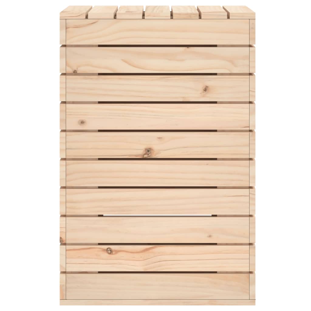 Laundry Basket 17.3x17.3x26 Solid Wood Pine