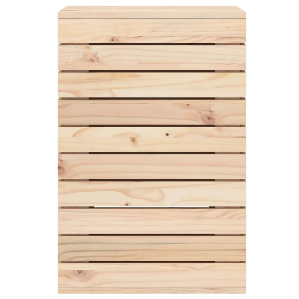 Laundry Basket 17.3x17.3x26 Solid Wood Pine