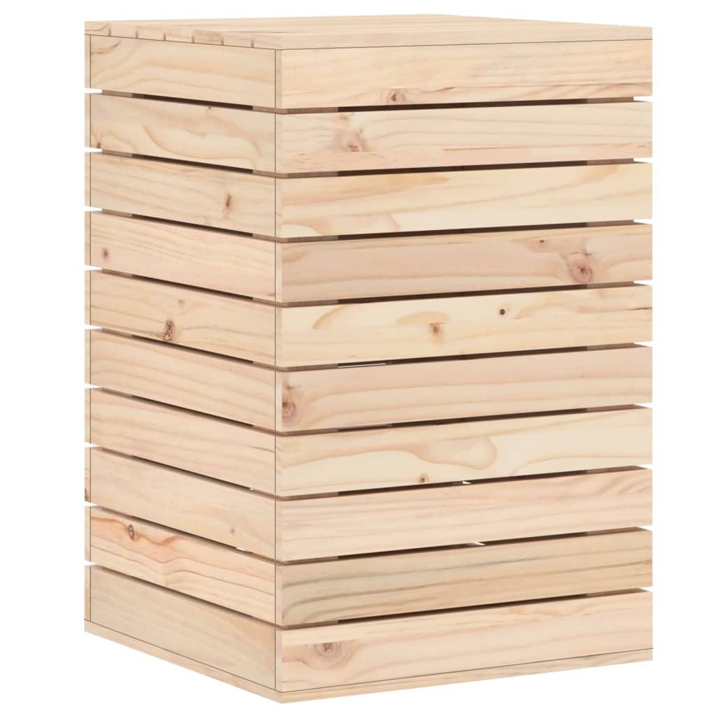 Laundry Basket 17.3x17.3x26 Solid Wood Pine