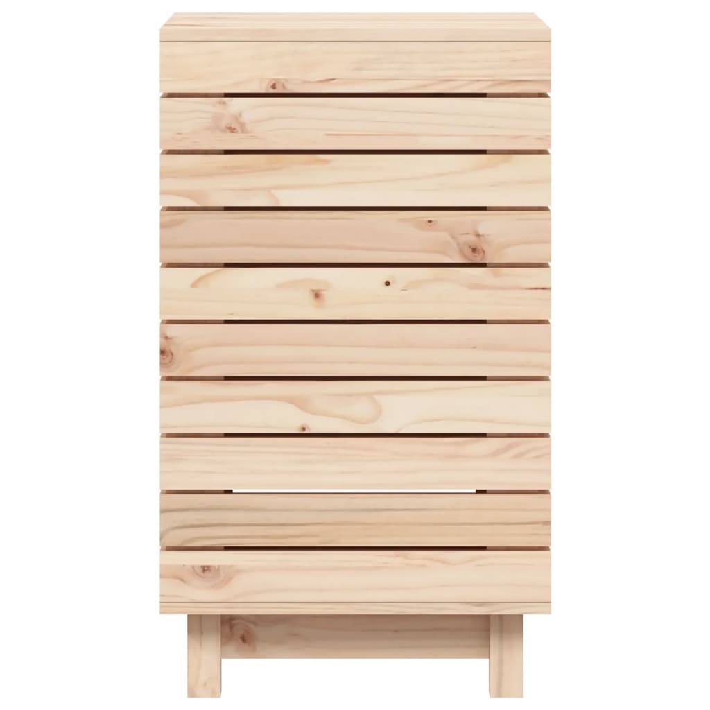 Laundry Basket 17.3x17.3x29.9 Solid Wood Pine