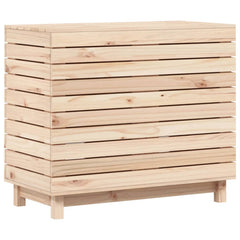 Laundry Basket 34.8x17.3x29.9 Solid Wood Pine