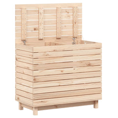 Laundry Basket 34.8x17.3x29.9 Solid Wood Pine