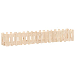 Garden Raised Bed with Fence Design 78.7x11.8x11.8 Solid Wood Pine