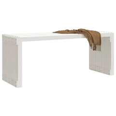 Garden Bench White Solid pine wood Large Extendable