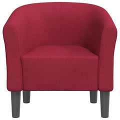 Tub Chair Wine Red Pinewood Single Tub Chair Round Modern