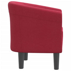 Tub Chair Wine Red Pinewood Single Tub Chair Round Modern