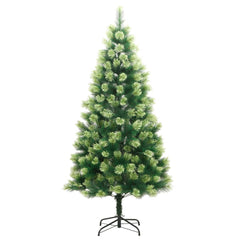 Artificial Hinged Christmas Tree Green PVC 5 ft Collapsible