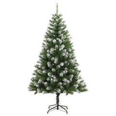 Artificial Hinged Christmas Tree with Flocked Snow 59.1