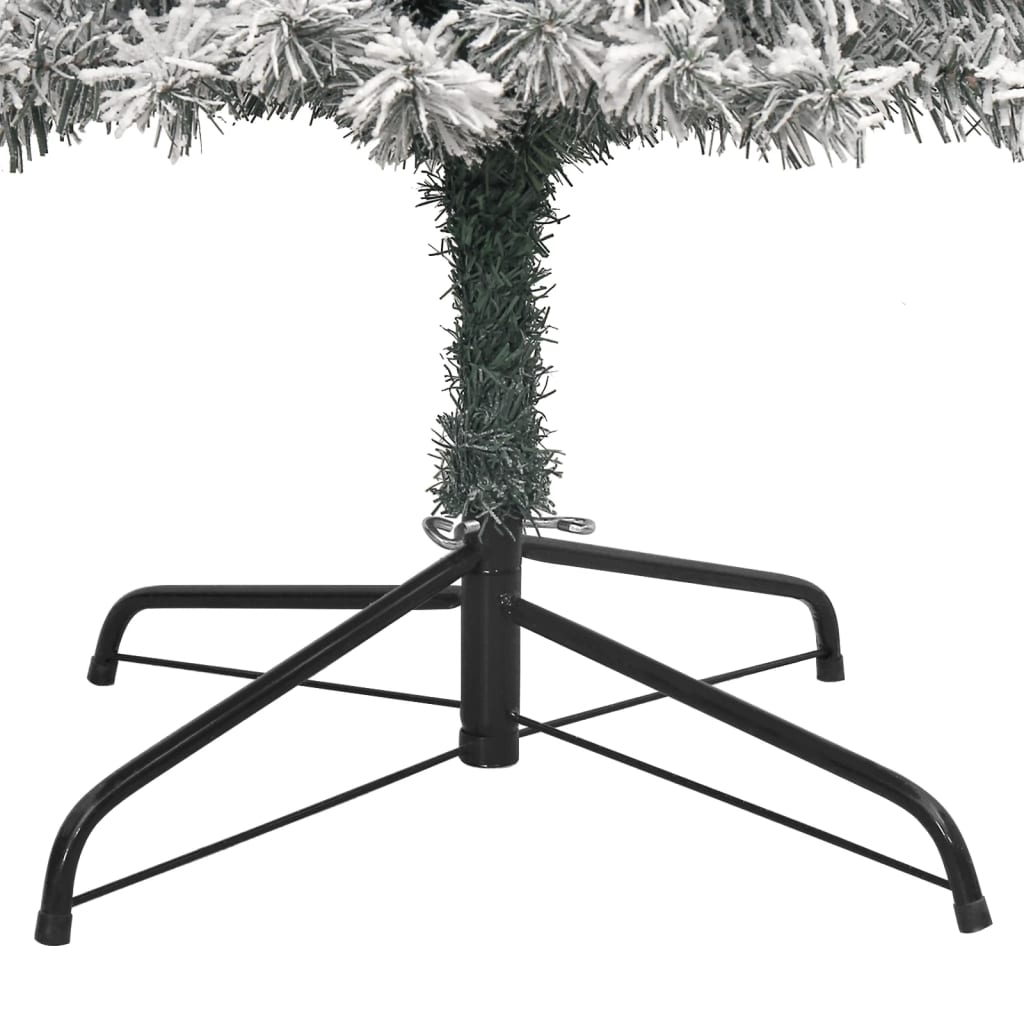 Slim Christmas Tree with Stand and Flocked Snow 106.3 PVC