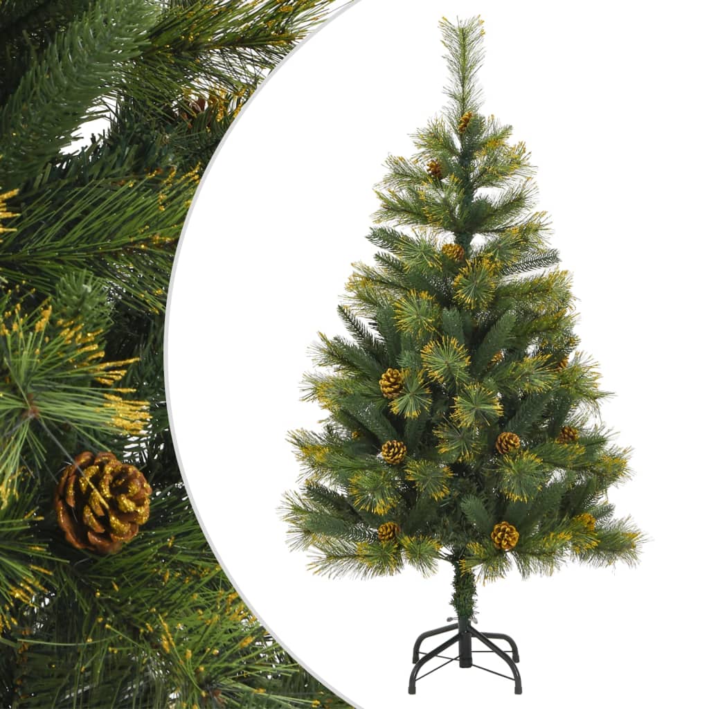 Artificial Hinged Christmas Tree with Cones 47.2