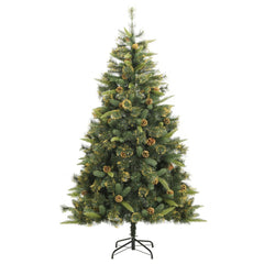 Artificial Hinged Christmas Tree with Cones 94.5