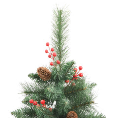 Artificial Hinged Christmas Tree with Cones and Berries 70.9
