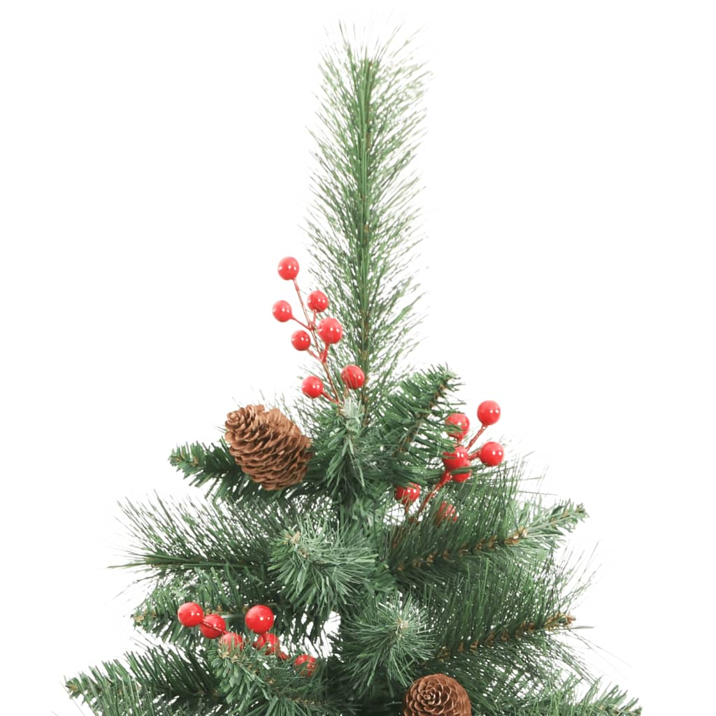 Artificial Hinged Christmas Tree with Cones and Berries 82.7