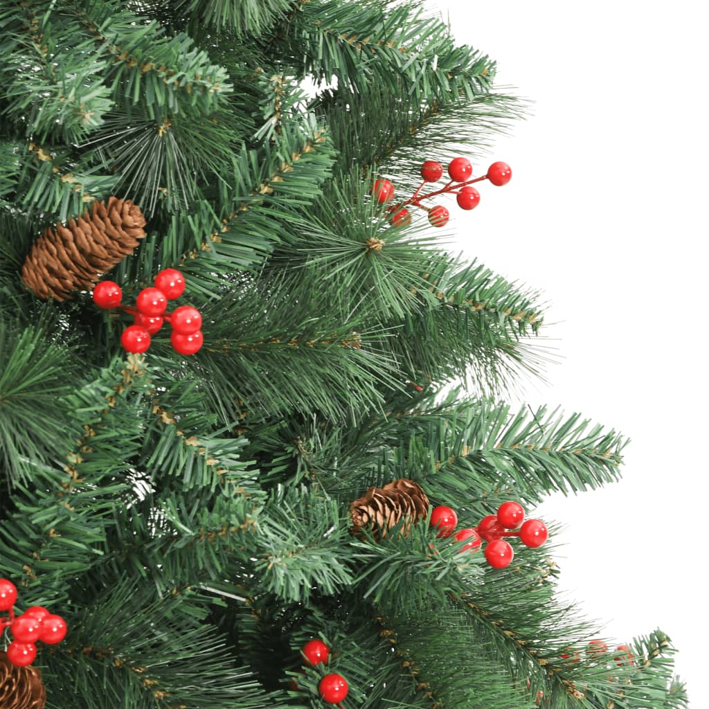 Artificial Hinged Christmas Tree with Cones and Berries 82.7