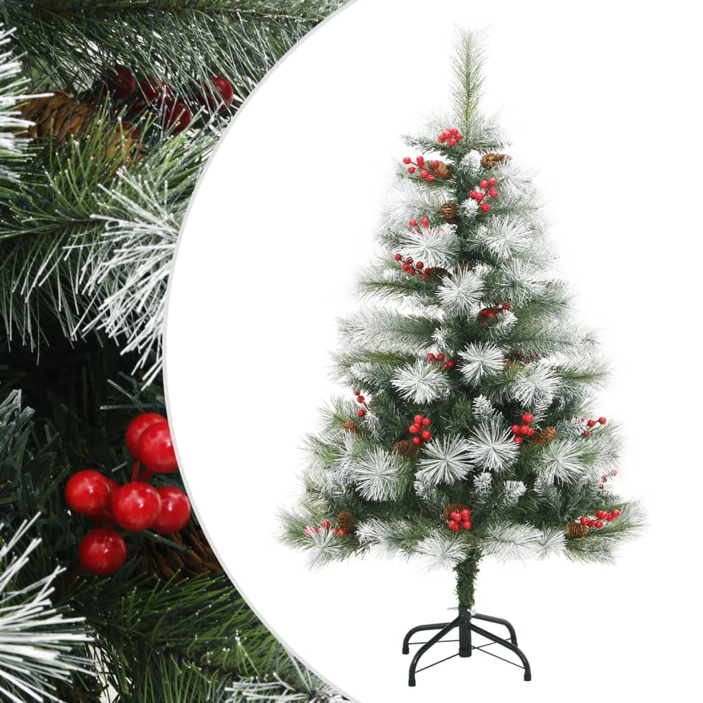 Artificial Hinged Christmas Tree with Cones and Berries 47.2
