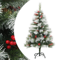 Artificial Hinged Christmas Tree with Cones and Berries 47.2