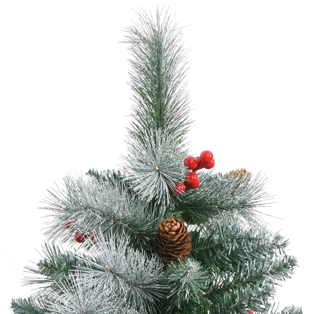 Artificial Hinged Christmas Tree with Cones and Berries 94.5