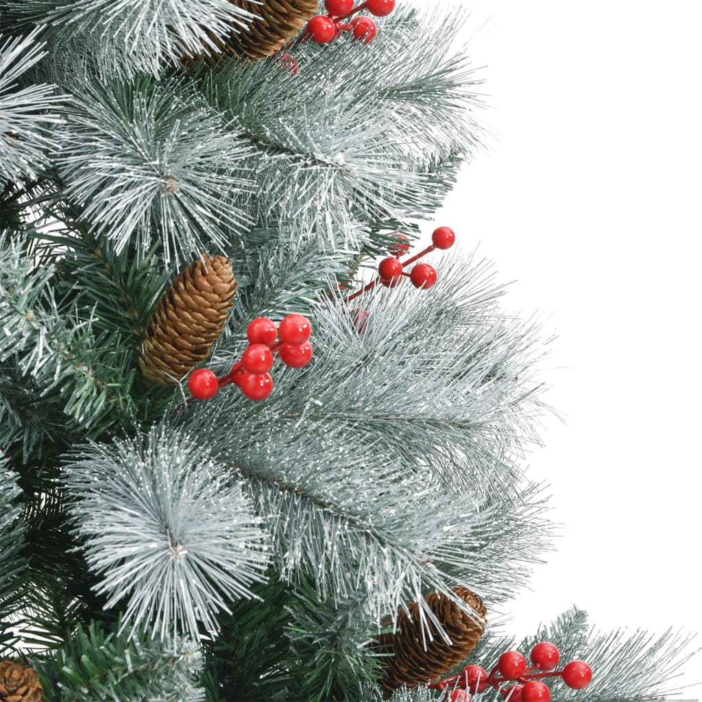 Artificial Hinged Christmas Tree with Cones and Berries 94.5
