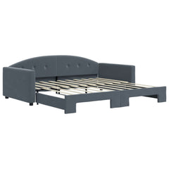 Daybed with Trundle without Mattress Dark Gray 39.4x74.8