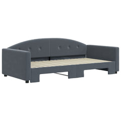 Daybed with Trundle without Mattress Dark Gray 39.4x74.8