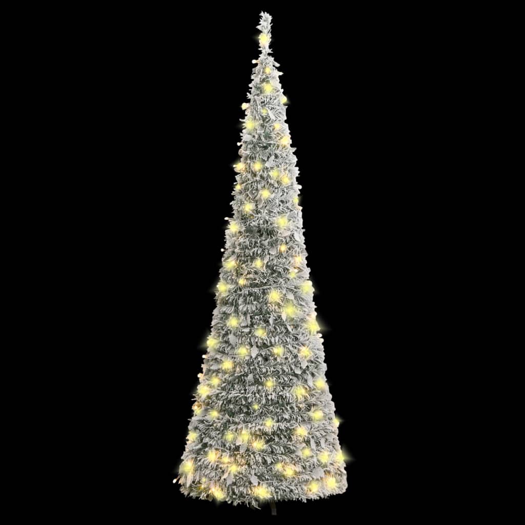Artificial Christmas Tree Pop-up Flocked Snow 50 LEDs 47.2