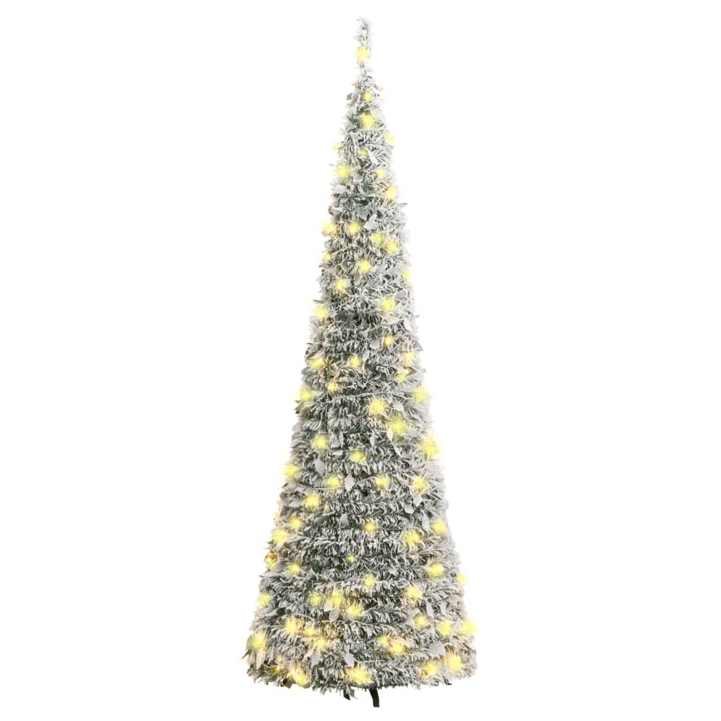 Artificial Christmas Tree Pop-up Flocked Snow 50 LEDs 47.2
