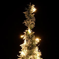 Artificial Christmas Tree Pop-up Flocked Snow 100 LEDs 59.1