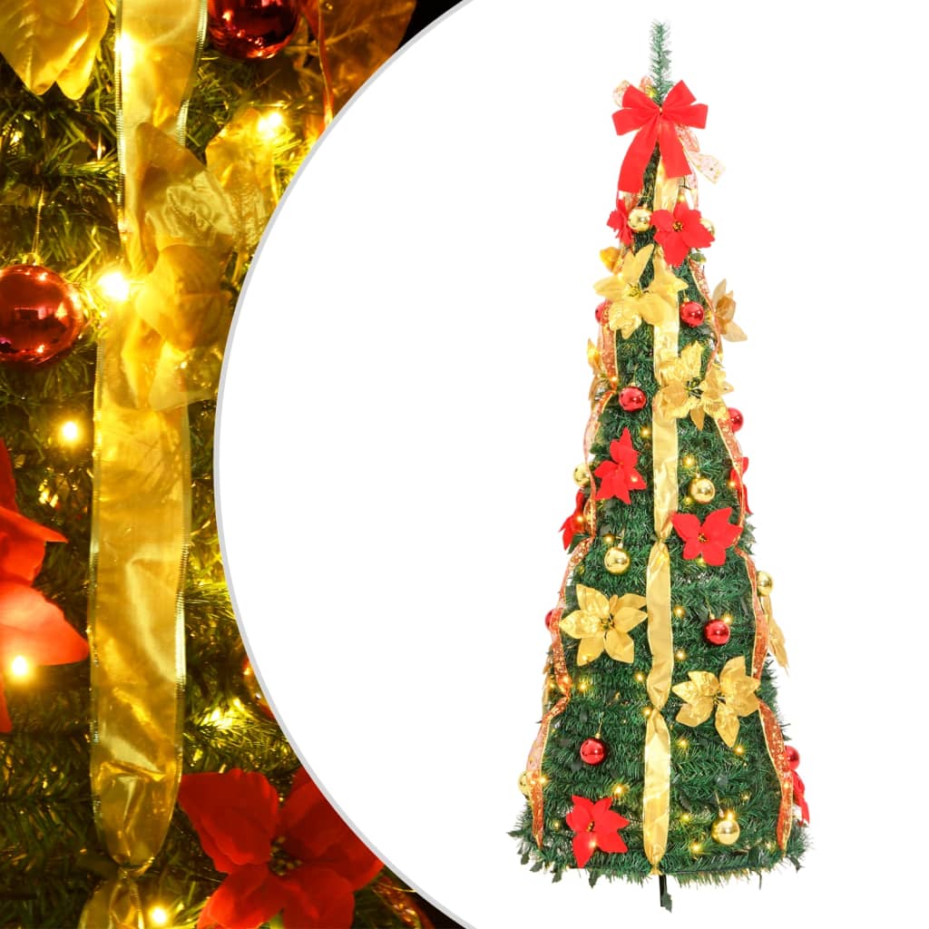 Artificial Christmas Tree Pop-up 200 LEDs Green 82.7