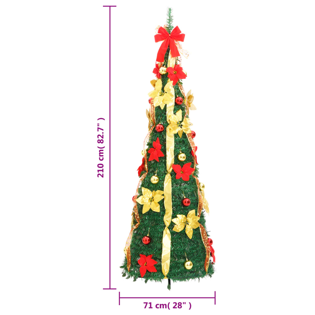Artificial Christmas Tree Pop-up 200 LEDs Green 82.7