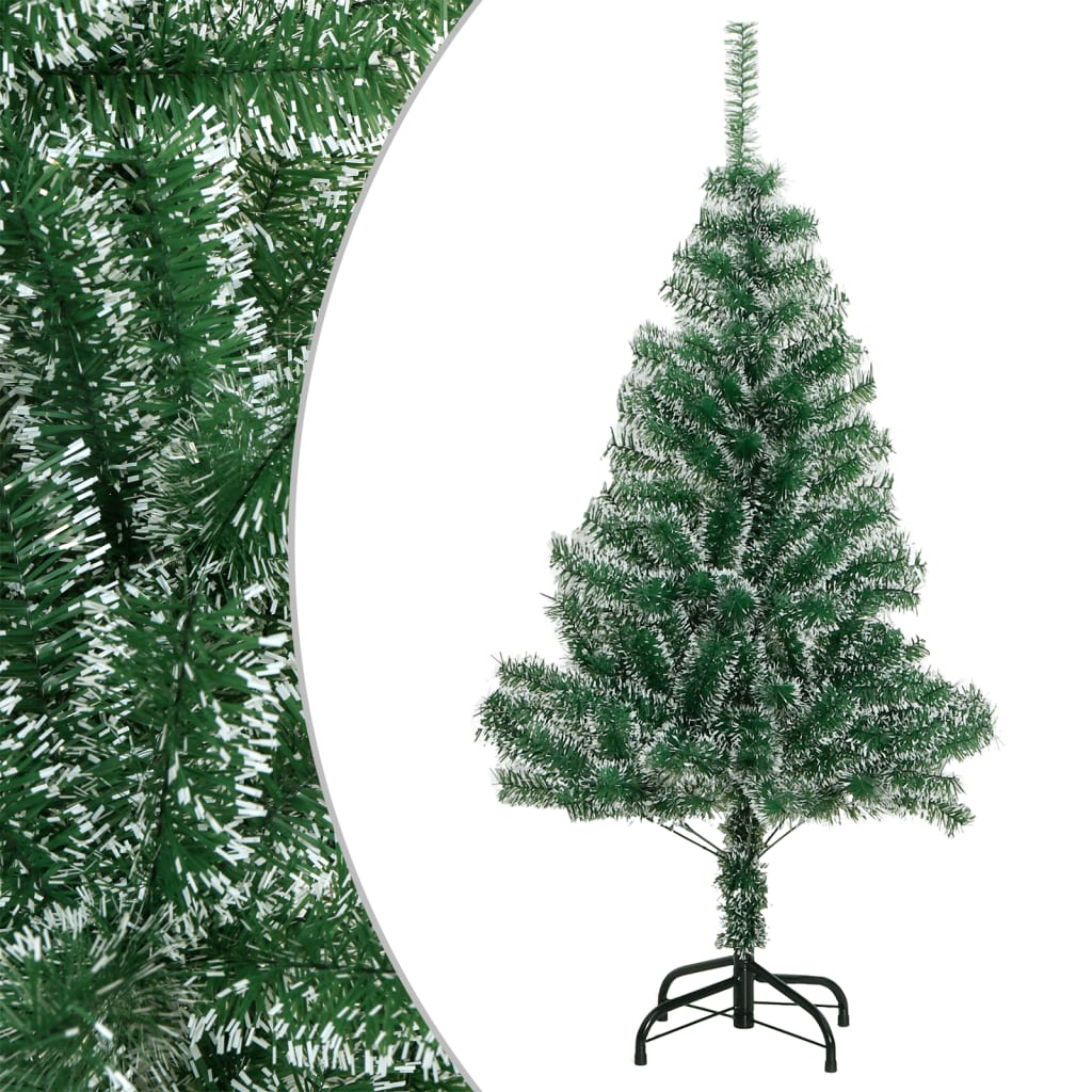 Artificial Christmas Tree with Flocked Snow Green 59.1